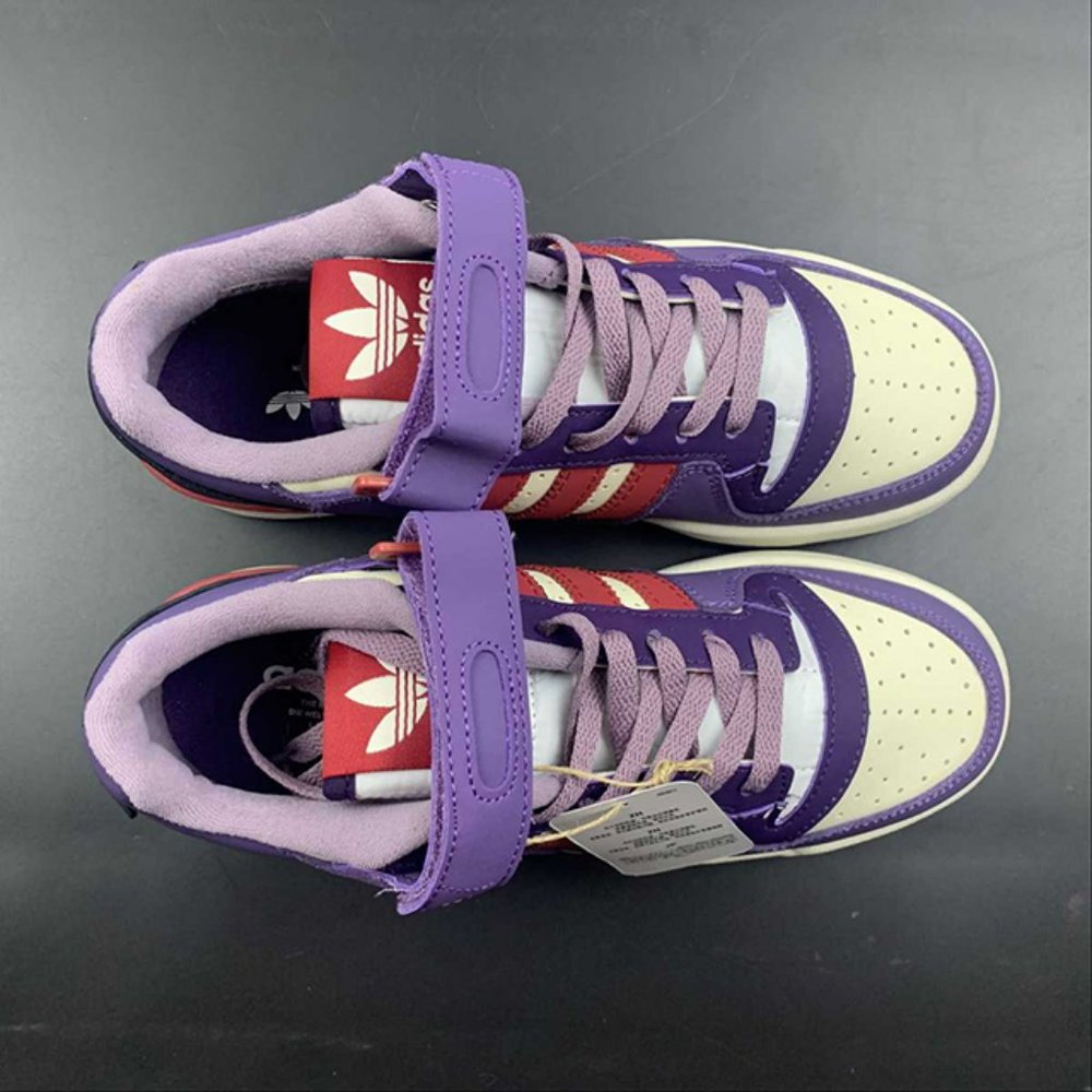 adidas Forum 84 Low Shoes Light Purple Red White Mens Sneakers - Picture 9 of 14